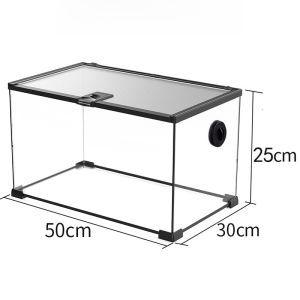 Glass Eco Rainforest Aquatic Terrarium for Land And Water-Dwelling Pets Spiders Reptiles Frogs Crabs And Bugs