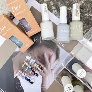 QINGYOU 12 Colors Set Nail Art Watercolor Fluid Vintage Marbling Ink Formula for Candy Colors Salon Professional Use Nail Gel