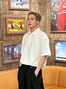 Áo Thun Polo Cotton Nguyên Chất Cổ Polo Nam Tay Ngắn Mùa Hè Thường Ngày Thoải Mái Thoáng Khí Phong Cách Đường Phố