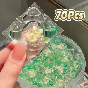 70pcs Laundry Beads Concentrated Active Detergent High Efficiency Stain Removal Long-Lasting Fragrance Easy to Clean Laundr