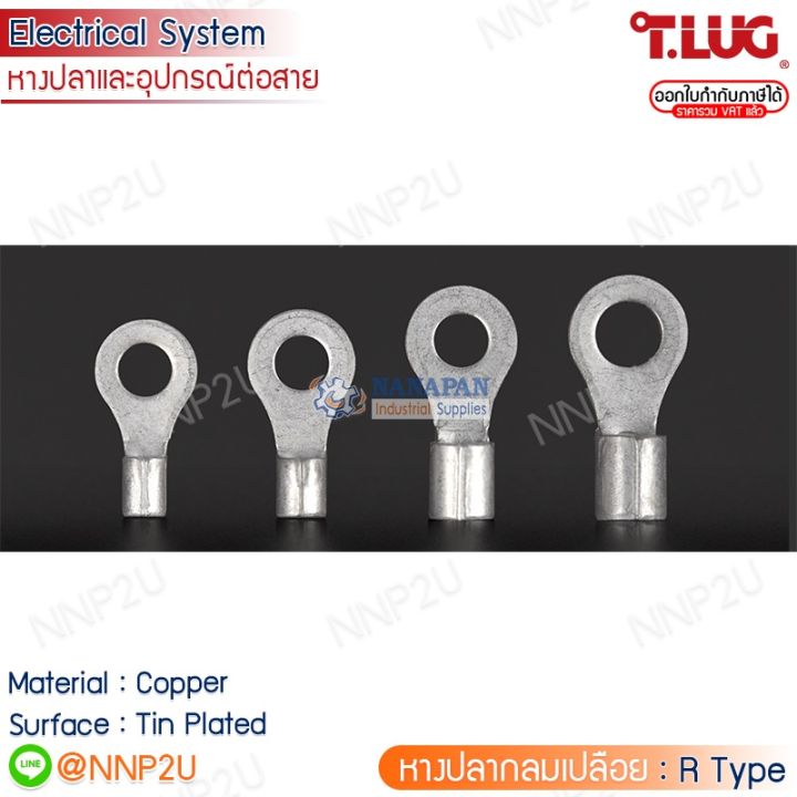 TLUG หางปลากลมเปลือย (R Type) เบอร์ 6-4, 6-5, 6-6, 6-8, 6-10 (100ตัว ...