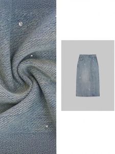 Korean Style Heavy Industry Hot Drilling High Waist Denim Skirt Womens 2024 Autumn New Niche Design Split A- line Skirt