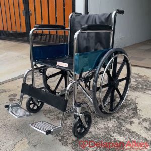 SELLA Kursi Roda Standar Chrome 809 809B Hitam Velg Jari Jari / Racing Onehealth