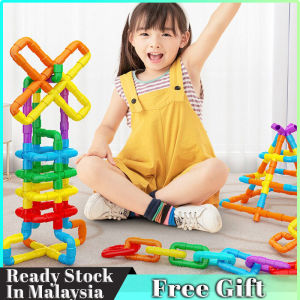 Learning Pipe Tube Toy 水管塑料积木幼儿园拼装DIY智力玩具早教益智 Sensory Toys Building Blocks Education Kids Early Learning Toddler Baby Family Games Permainan Belajar Awal Budak Kanak