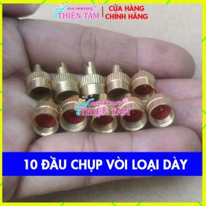 10 Nắp Chụp Vặn Vòi Van Loại Dày Xe Máy Xe Đạp Xe Hơi Ô Tô ( Màu Vàng Đồng)