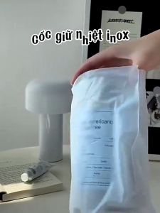 Ly giữ nhiệt Americano Inox 304 Cao Cấp Không Gỉ 3 màu XÁMBẠCSỮATặng ống hút siêu tiện lợi 600ml hàng đẹp (loại 1).