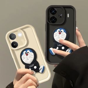 ใหม่ เคสโทรศัพท์ Case VIVO V30e V30 Pro Y18 Y18s Y03 Y100 Y38 IQOO Z9 Z9X 5G 4G Ins น่ารักการ์ตูนแฟชั่น เคสโทรศัพท์ ซิลิโคนตุ๊กตาโดราเอม่อนสามมิติพร้อม2024สายคล้องเรียบง่าย