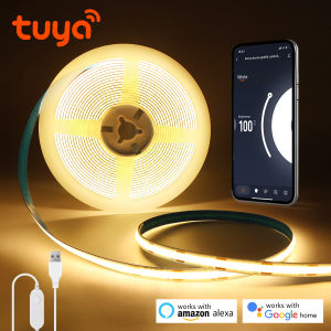 DC5V Tuya Smart COB USB LED Strip Light 320leds/M Silica Gel Tube LED Lights Tape Bedroom Wall Kitchen Cabinet Backlighting