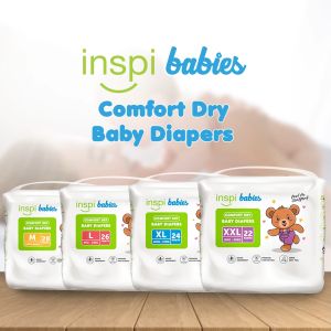 INSPI Babies Comfort Dry Baby Diaper for Baby Pants Medium to XXL Pack of 1 Baby Needs