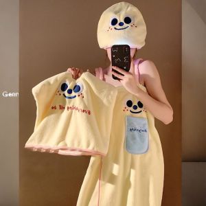 Khăn Tắm Nhanh Khô Thấm Hút Mền Mịn Không Cotton Nguyên Chất Cho Phụ Nữ Khăn Tắm Mặc Trong Nhà Tắm Khăn Quấn Đầu Thấm Hút