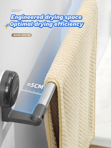 Ecoco Suction Cup Towel Holder Rotatable for Bathroom Corner Organizer Adjustable Clothes Rod 3 Length