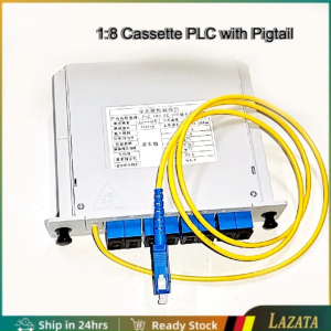 HUAWEI 1 : 8 Cassette PLC Fiber Optic Box Type with Cable Pigtail UPC Connector Splitter