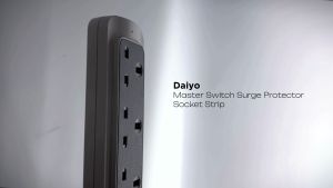 Daiyo DE 365 Master Switch Surge Protector 5 Way Extension Socket Strip 2 Meter long