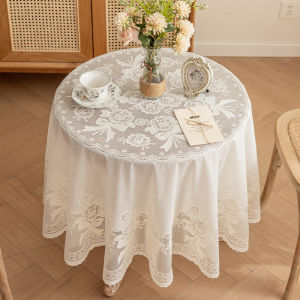 Fancy round Table Tablecloth PVC Waterproof Oil-Proof Disposable European Style For Home round Tablecloth round Table round Table Cloth