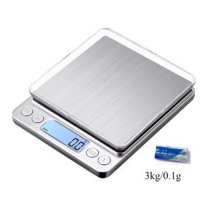 Cân Điện Tử Nhà Bếp 3000g Độ Chính Xác 0.1g Cân Thực Phẩm Nhỏ Cân Trang Sức Hiển Thị Trọng Lượng Gram Và Ounce Màn Hình LCD Có Chức Năng Cân Trừ Bì