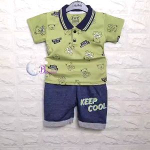BOBOBAM BAJU BAYI LAKI LAKI SETELAN ANAK COWO LUCU STELAN COWOK 6 12 BULAN KEREN TRENDY KEKINIAN KERAH WANGKI BEAR