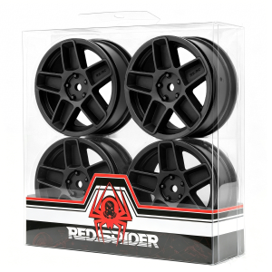 Bộ 4 Bánh Xe Nhựa RED SPIDER 1/10 RC Mâm Và Lốp Dành Cho Xe Đua Tamiya XV02 Kyosho Sakura Traxxas RedCat Trên Đường.