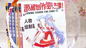 5pc/set 美女图案绘本教程书：漫画人物绘画 224页动漫教程书 基础+表情与动态+发型与个性+服装与配饰+角色与设计
