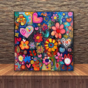 BILIBILI | Oil Painting By Numbers Floral Pattern DIY Number Drawing Canvas Pictures By Numbers Home Decor Large Size