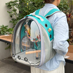 Large Double-Shoulder Parrot Backpack Portable Bird Cage for Outdoor Use Breathable Design Suitable for Eight Singing Birds