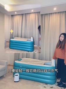 Inflatable Bath Tub for Adults Thickened Foldable Bathtub Home Use Full Body Bath Basin Sauna Insulated Bath Tub