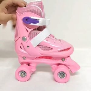 【COD】roller skates for kids Roller Skates Adjustable Inline Skate Roller Skates Adjustable Double row Skate Roller 4 wheel Roller skate for kids roller skate shoes roller skates 4 wheels Free Protective Gear Included