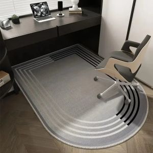 VIKAMA Geometric Computer Chair Floor Mat Bedroom Desk Floor Mat Anti-Slip And Dirt-Resistant Carpet Home Decoration