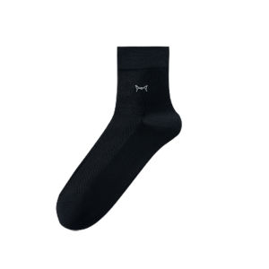 Miiow | Business Mens Mid-Calf Breathable Socks Thin Antibacterial Cotton Polyester Blend Summer Socks Anti-Odor Sweat Absorbent Mesh