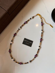 CAFFTI | Natural Freshwater Pearl Tourmaline Colorful Dopamine Necklace