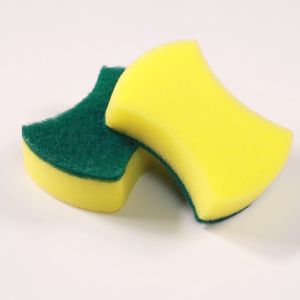 [Ready Stock]30pcs  Multi-purpose Double-faced Sponge Scouring Pads Dish Washing Scrub Sponge Stains Removing Cleaning Scrubber Brush for Kitchen Garage Bathroom