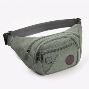 Canvas Durable Waist Bag For Construction Work Vendors Money Collection Phone Pouch