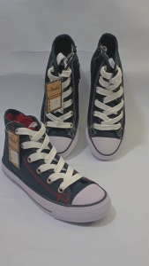 Sepatu Anak Sekolah New Basket Nb 338 HC Tinggi Resleting Hitam Putih Size 34 sd 42  Murah Terlaris