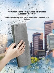 HELLOLEIBOO | Magic Glass Cleaning Car Towel Thick No Trace No Water Stain Mirror Cleaning Absorbent Towel