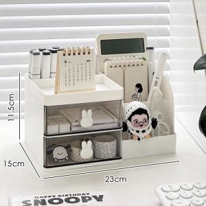 Desktop Organizer Drawer Style Acrylic Storage Box Office Workstation Stationery Miscellaneous Item Sorting Box Transparent