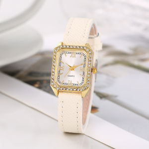 Luxury Square Watch For Women Daily Waterproof Leather Strap Roman Number Dial Ladies Wrist Watch Woman High Quality