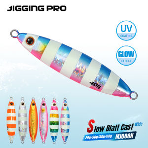JIGGING PRO Metal Slow Pitch Jig Artificial Fishing Lures 20g 30g 40g 60g Shore Cast Jigging Lure Saltwater Boat Fishing Tackle
