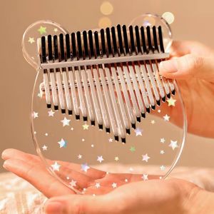 Hluru Kalimba 17 21 Keys Thumb Piano Crystal Acrylic Kalimba 17 21 Key Finger Piano For Beginners And Child Keyboard Instrument