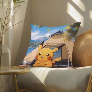 Bandai | Pokemon Giratina Anime Plush Pillow Cover Soft Short Plush Cushion Cover For Sofa Bedroom Living Room Home Decor Gift