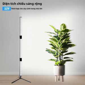 Đèn Trồng Cây LED Toàn Phổ 32W Để Bàn Cho Cây Trồng Trong Nhà Thiết Kế Thẳng Đứng T10 Với Phạm Vi Phủ Sóng Rộng Chiều Cao 50 Inch Có Công Tắc Bật/tắt