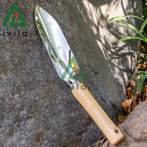 Xẻng xúc đất mini thép không gỉ tay cầm gỗ XC164  - Dụng cụ làm vườn xúc đất trồng cây