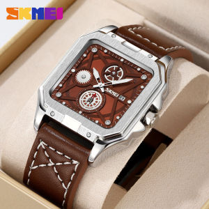 Fashionable Square Quartz Watch for Men Waterproof Domestic Brand Skmei Business Wristwatch with Time Date Display