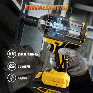 Brushless Electric Wrench Made in Us Cordless 2 Li-Ion Batteries Rechargeable Portable 48v to 198v Optional Impact Wrench High Torque Wrench Power Tools