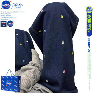 Quần Jeans Denim Ống Rộng Thẳng Cạp Cao Cho Nữ Quần Dài Thường Ngày Mùa Xuân Thu Đông Quần Jeans Denim Thêu Hoa Phong Cách Mỹ NASA