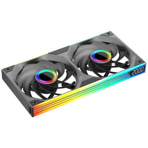 Jungle Leopard Starlink 360 Digital Integrated Fan 240 Chassis CD Pattern ARGB Synchronous Temperature Control Silent Cold Exhau