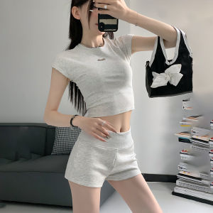 Quần short nữ MiiOW bằng cotton cạp cao thoải mái - mùa hè 2025