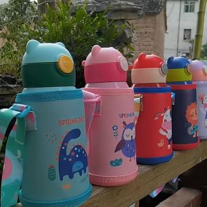 Botol Air Kanak kanak 500ML SUS 316 Stainless Steel Vacuum Flask Thermos Bottle Kids With Straw Water Bottle Kids Drinking Bottle Kids Botol Air Budak Botol Air Baby