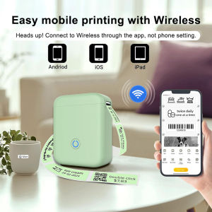 P11Bluetooth Mini thermal label makercapable of printing continuous stickermulti-purpose printer for office home and kitchen
