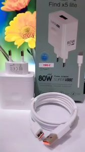 Charger HP OPP FIND X5 LITE 80W Power Adapter Super VOOC Support Fast Charging