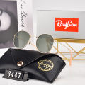 Fashion Brand Designer Women Men Circle Glasses Round Sunglasses Outdoor Popular Metal Sunglasses Eyewear 3447. 