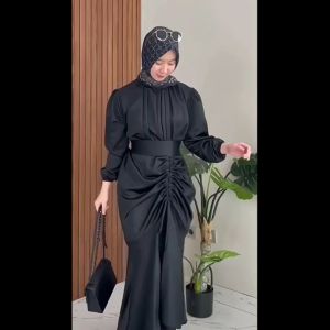 Senna Store Vanya Dress: Baju Dress Wanita Dewasa Bahan Velvet Premium Nyaman Adem & Tidak Gerah